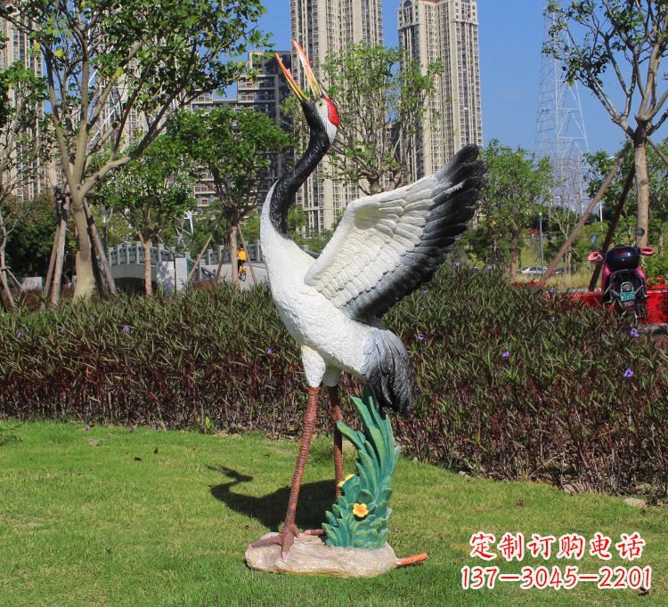 山西玻璃钢仙鹤雕塑
