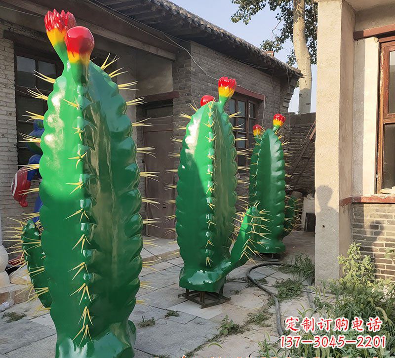 山西玻璃钢仙人掌景观雕塑