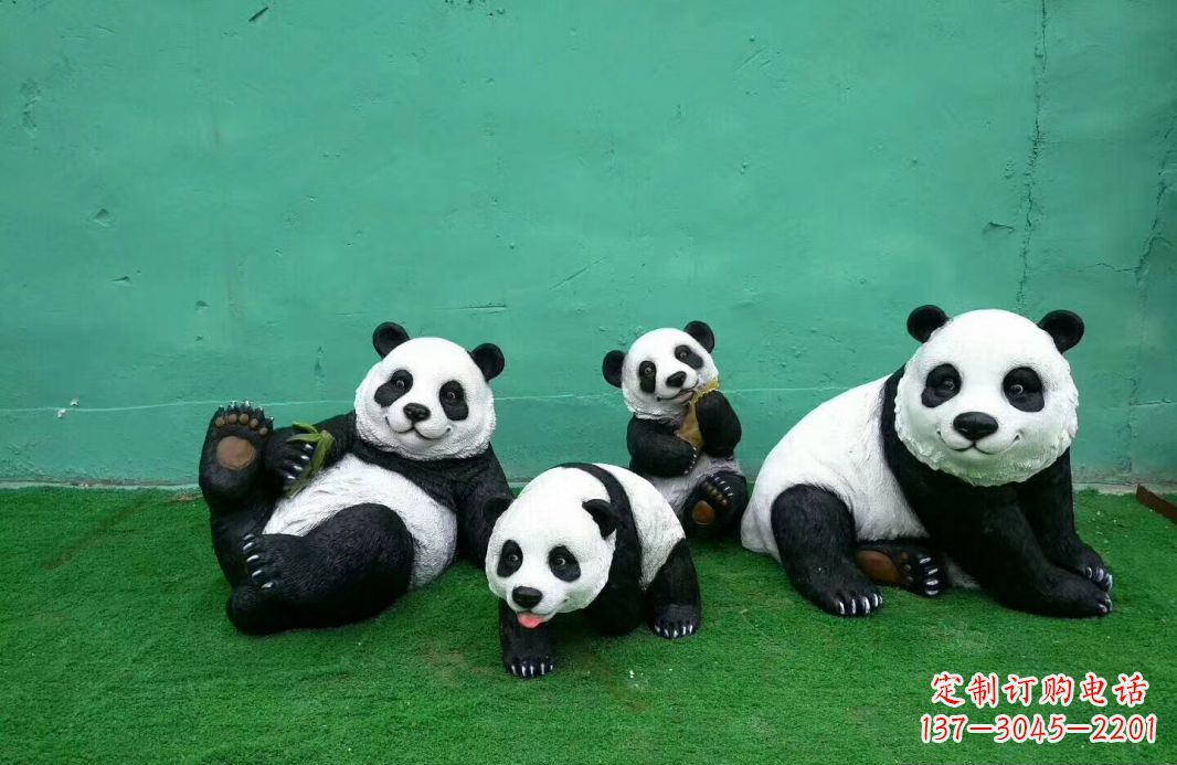 山西玻璃钢熊猫雕塑传承中华文化