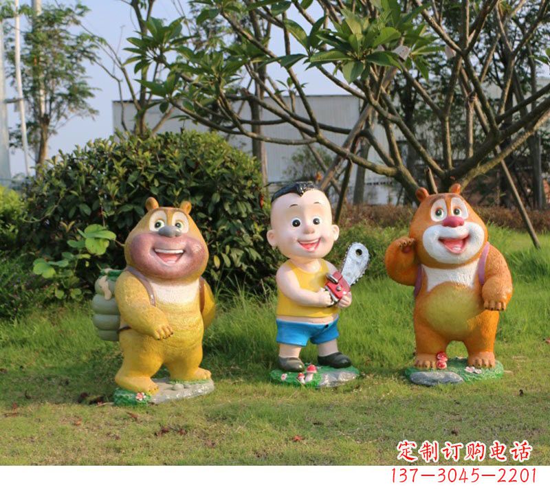 山西熊熊乐园玻璃钢雕塑的魅力