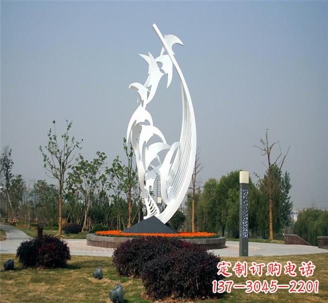 山西不锈钢爱心大雁雕塑