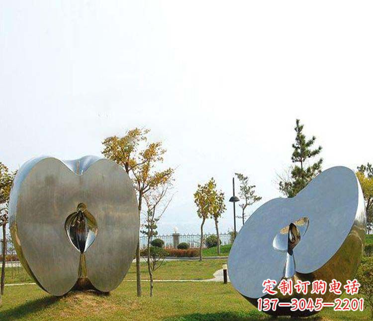 山西不锈钢雕刻的苹果
