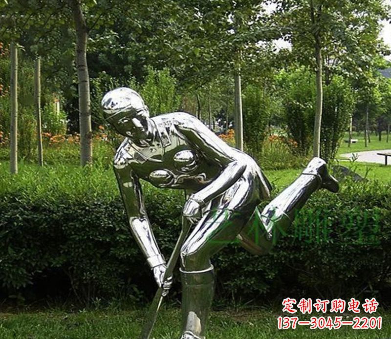 山西不锈钢保龄球人物雕塑