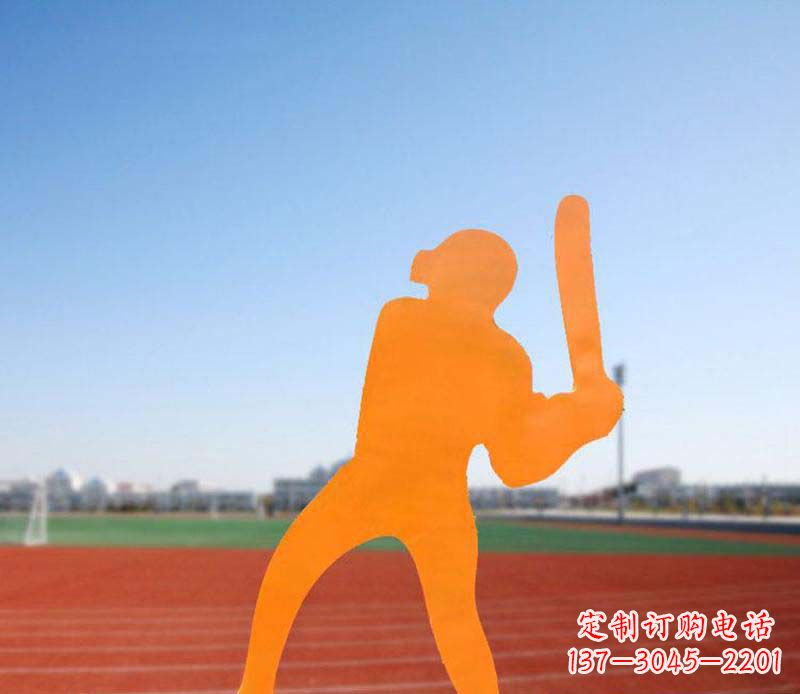 山西不锈钢棒球雕塑