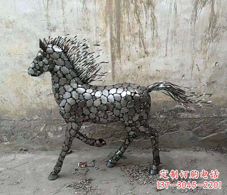 山西不锈钢奔马动物雕塑