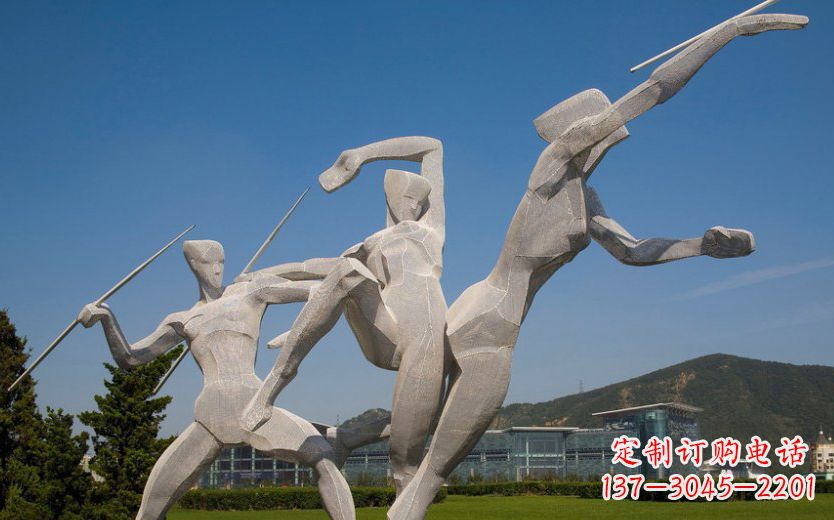 山西不锈钢标枪运动雕塑