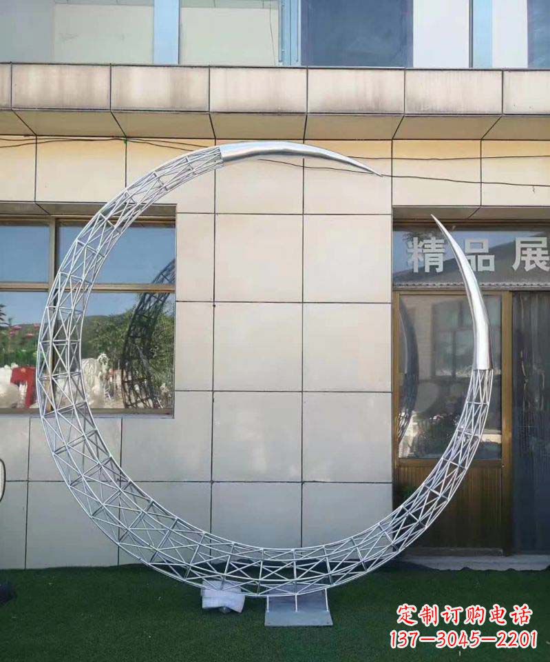 山西不锈钢别墅月亮镂空雕塑