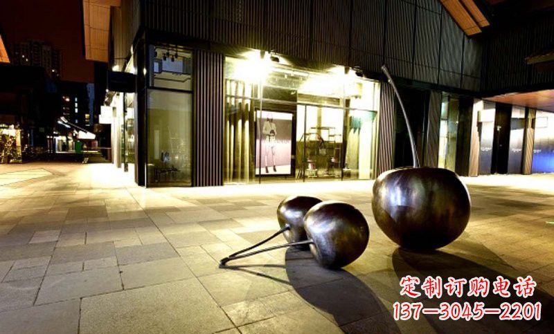 山西不锈钢步行街樱桃雕塑