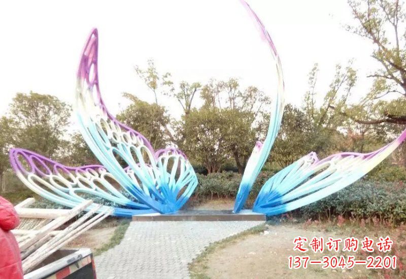 山西不锈钢彩色蝴蝶雕塑