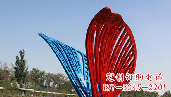 山西不锈钢蝴蝶雕塑美丽的实物表达