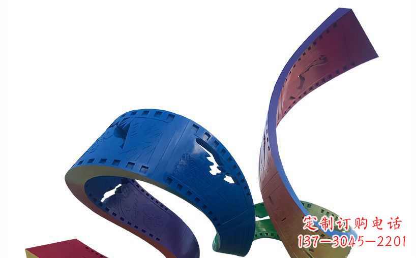 山西不锈钢彩色胶卷公园雕塑