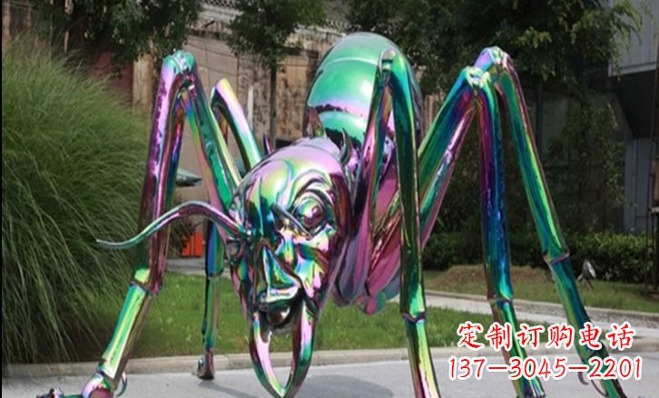 山西不锈钢彩色蚂蚁雕塑艺术美化公园景观