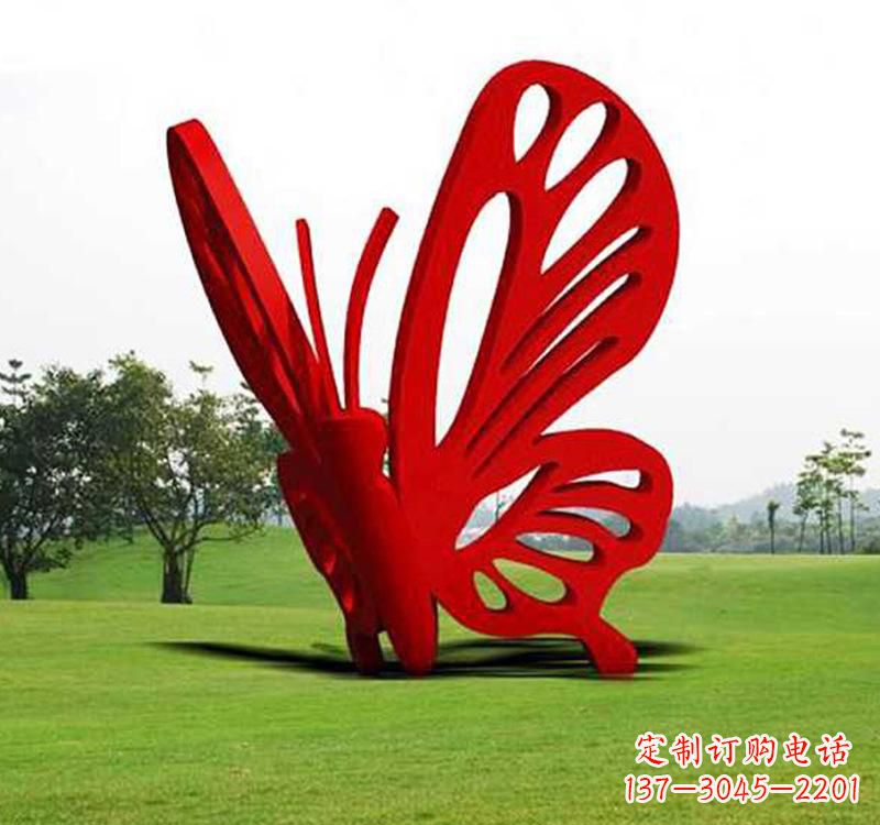 山西不锈钢草坪蝴蝶雕塑