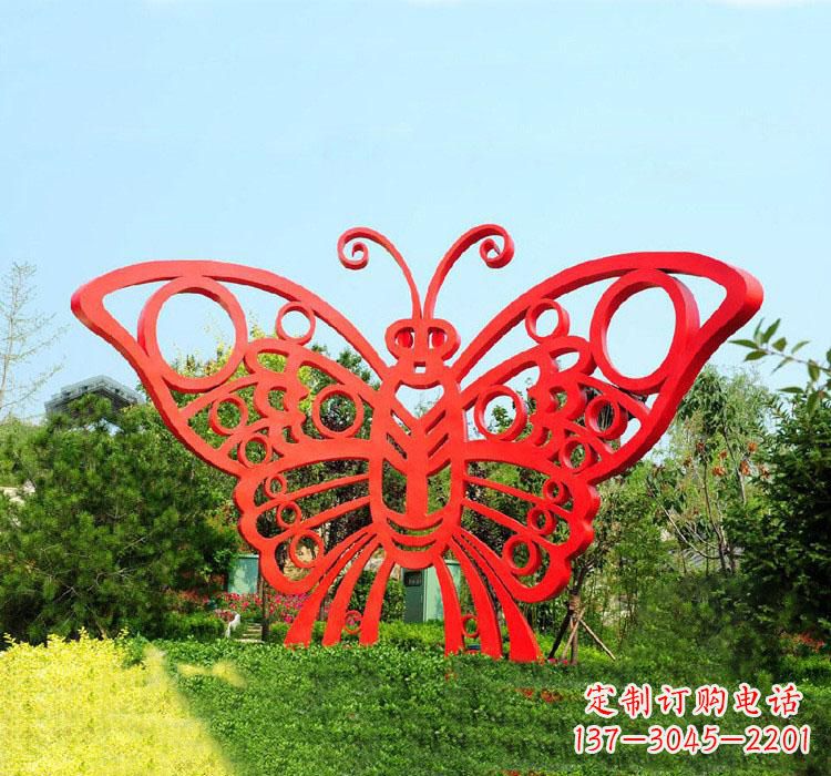 山西不锈钢草坪艺术蝴蝶雕塑