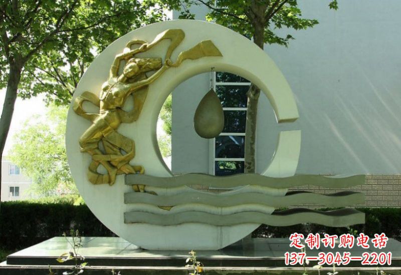 山西不锈钢嫦娥奔月雕塑——传承中华文化