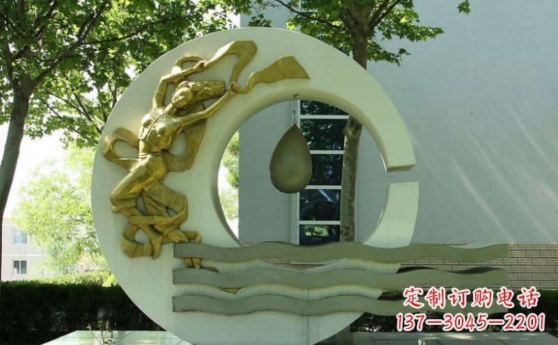 山西不锈钢嫦娥奔月景观雕塑