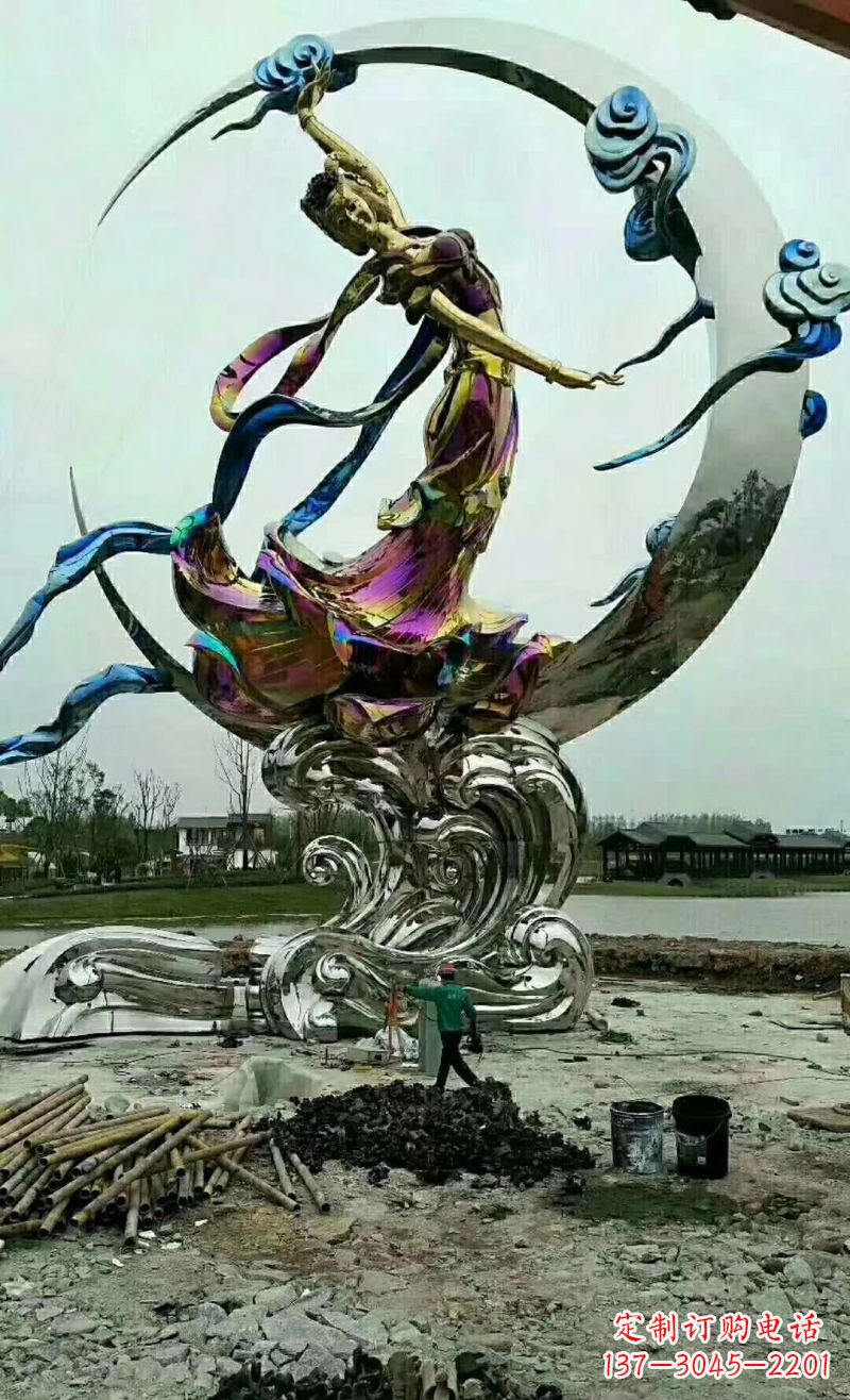 山西不锈钢嫦娥奔月雕塑