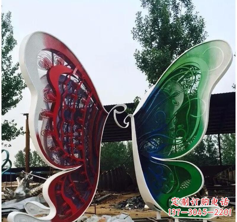 山西不锈钢城市彩色蝴蝶雕塑——美丽的视觉盛宴