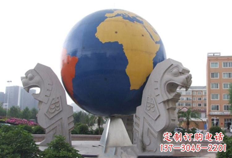 山西不锈钢城市彩色地球雕塑让世界变得更美