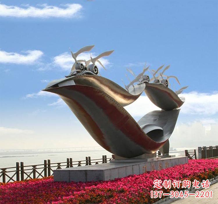 山西海鸥雕塑——点缀不锈钢城市