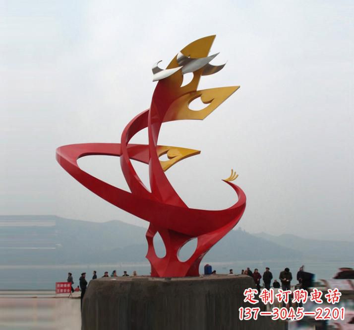 山西精美的不锈钢凤凰雕塑