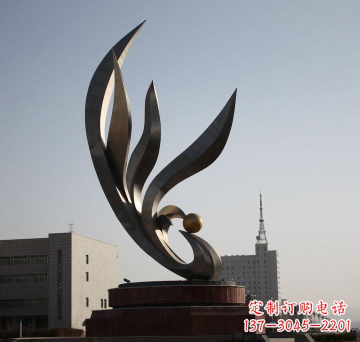 山西不锈钢城市抽象凤凰雕塑222