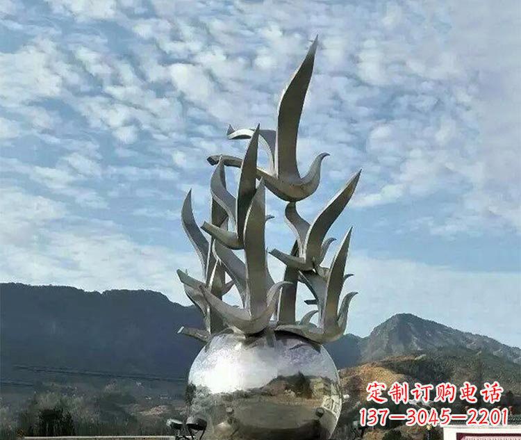 山西不锈钢地球雕塑为和平呼唤