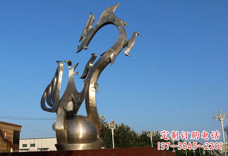 山西不锈钢龙凤雕塑以艺术传承文化