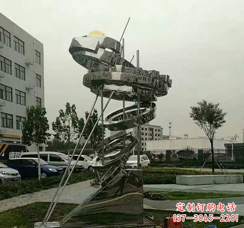 山西不锈钢城市创意大型戒指雕塑