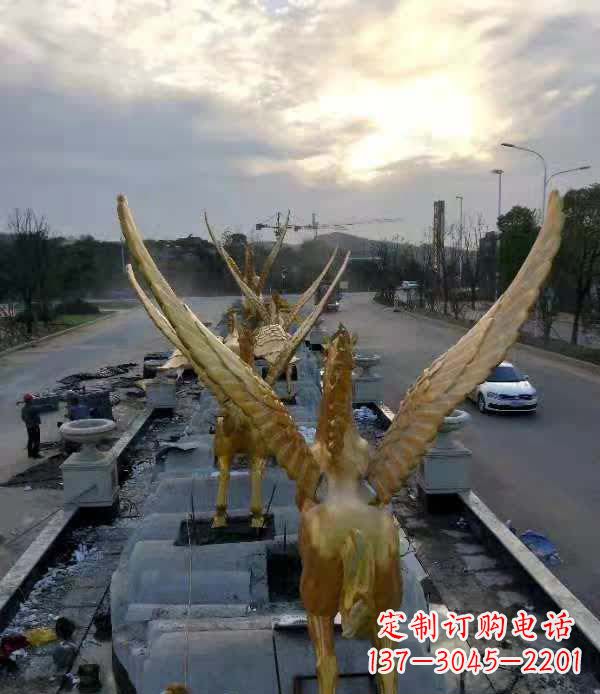 山西不锈钢城市飞龙——雕塑作品精美绝伦