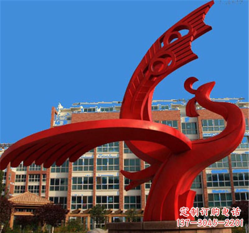 山西不锈钢凤凰雕塑——展示城市文化之美