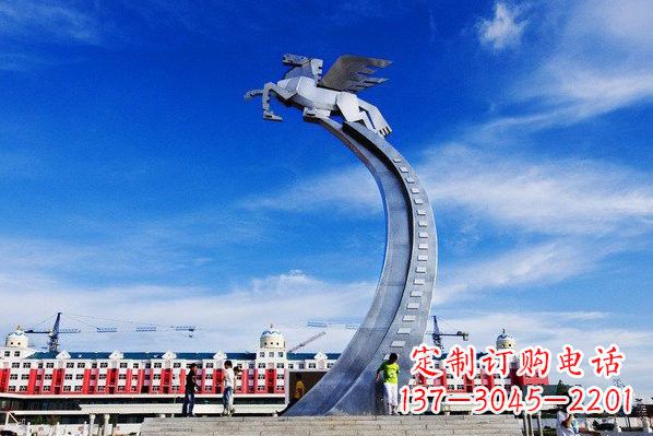 山西精美不锈钢飞马雕塑