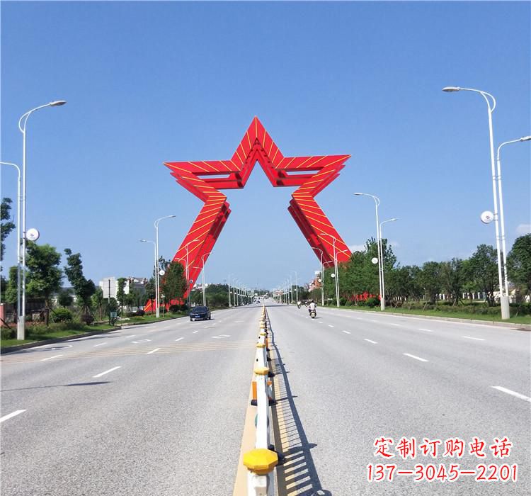 山西不锈钢城市拱门雕塑一座精美的艺术作品