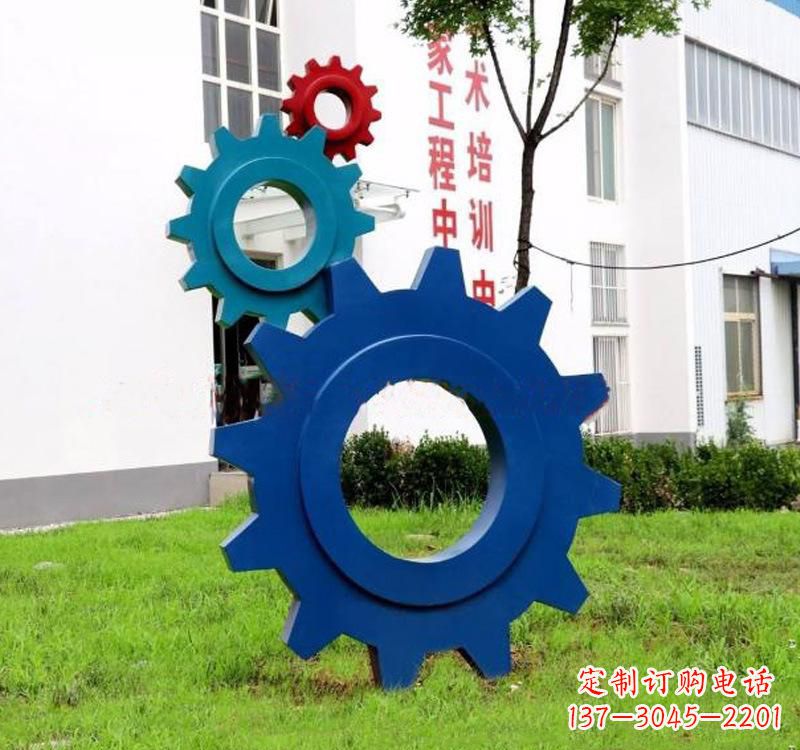 山西不锈钢齿轮创意雕塑
