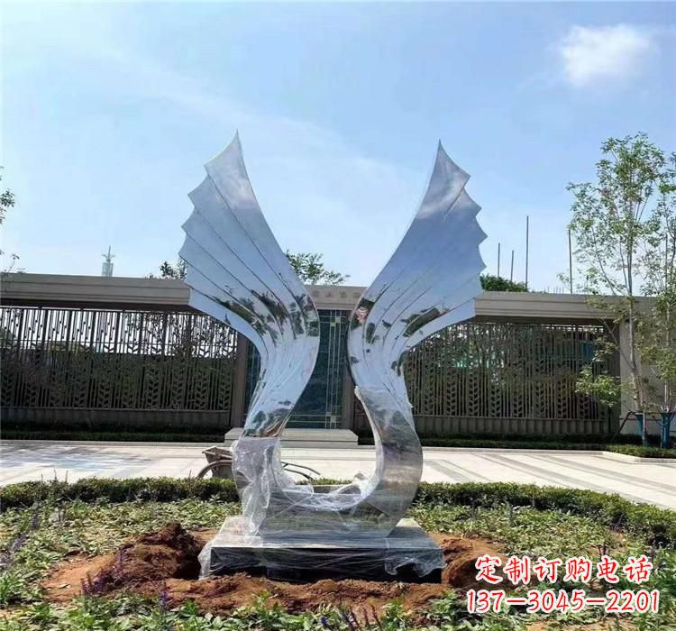 山西不锈钢翅膀雕塑2
