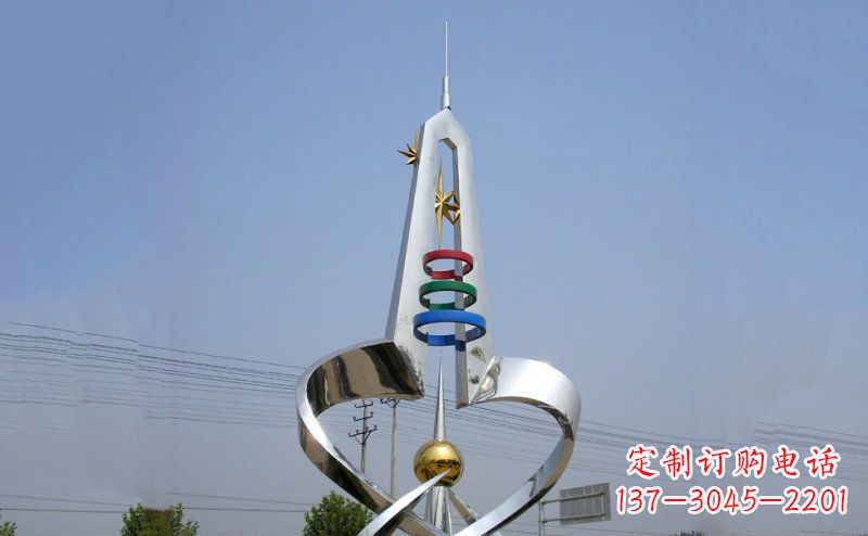 山西不锈钢抽象避雷针雕塑
