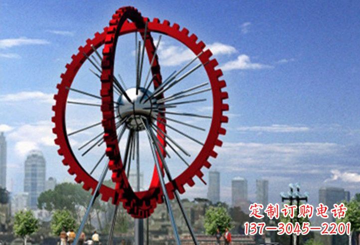 山西不锈钢摩天轮雕塑美丽的景观