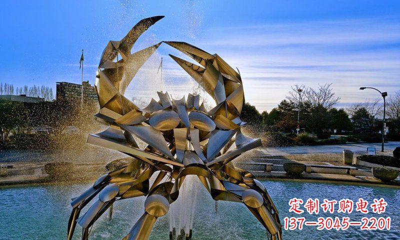 山西不锈钢抽象大型螃蟹雕塑