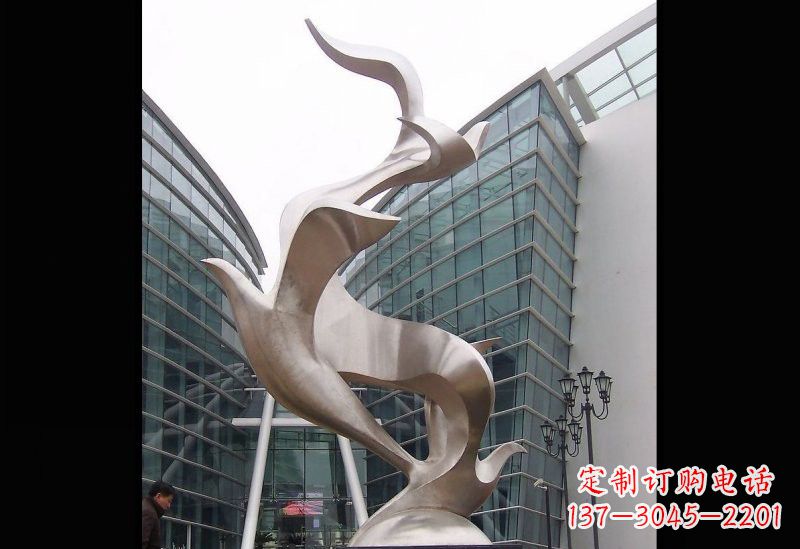 山西不锈钢抽象大雁雕塑