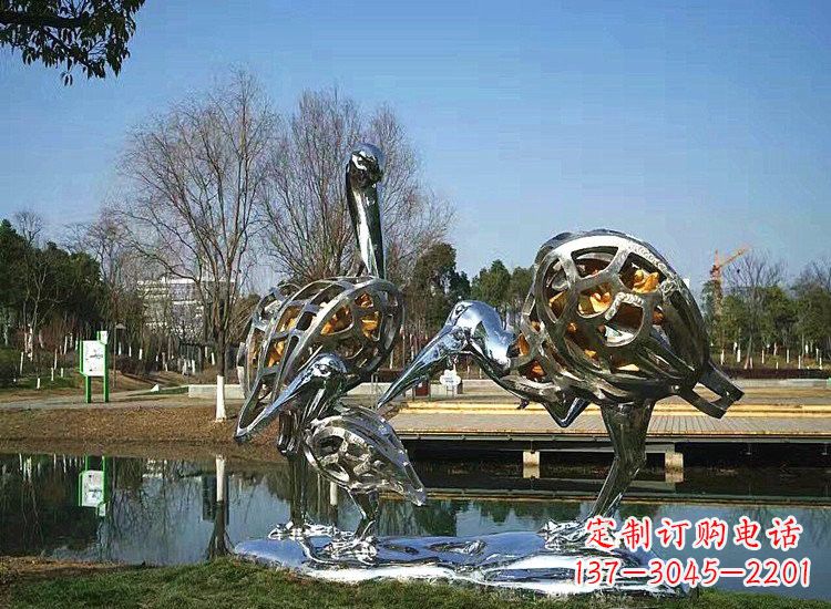 山西精美非凡的不锈钢丹顶鹤雕塑