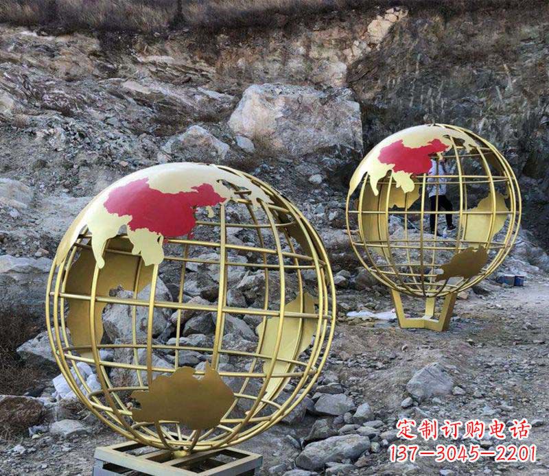 山西不锈钢制作的地球雕塑