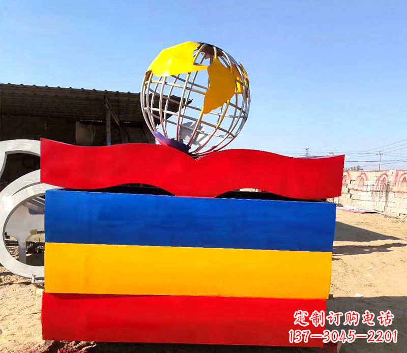 山西不锈钢地球雕塑——象征地球的美丽与和谐