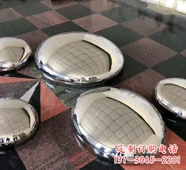 山西精致的不锈钢鹅卵石雕塑