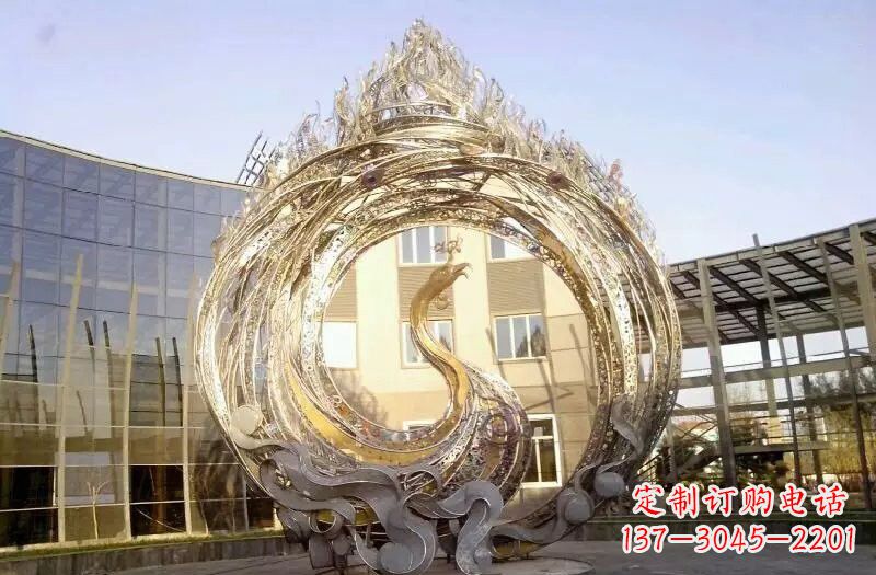 山西不锈钢凤凰涅槃雕塑