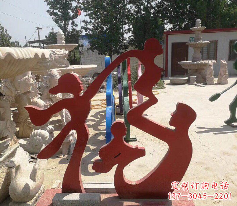 山西不锈钢福字雕塑