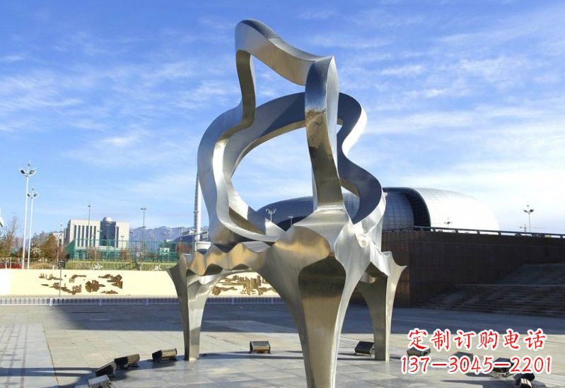 山西不锈钢抽象钢琴雕塑