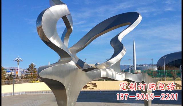 山西不锈钢抽象钢琴雕塑1