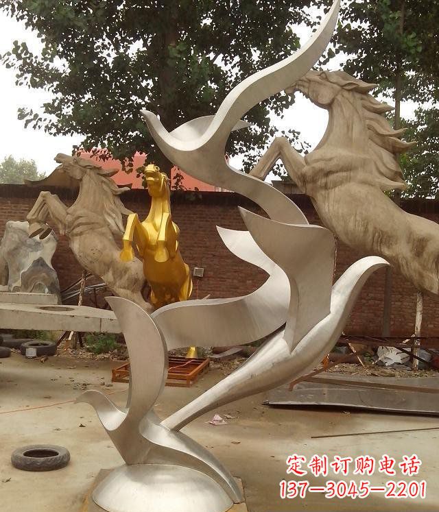 山西精美不锈钢鸽子雕塑