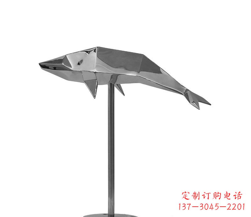 山西不锈钢抽象海豚雕塑
