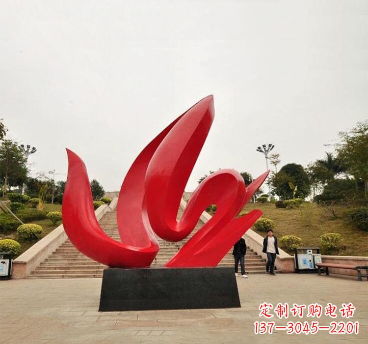 山西不锈钢抽象火苗雕塑